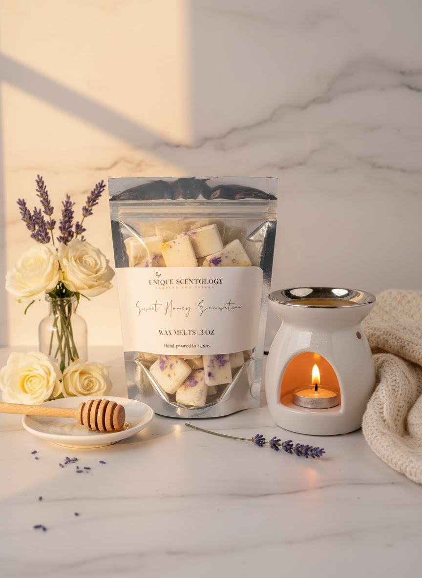 Sweet Honey Sensation wax melts lifestyle scene